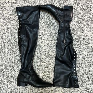 Zara Studded Over the knee Black Boots EU 40 US 9
